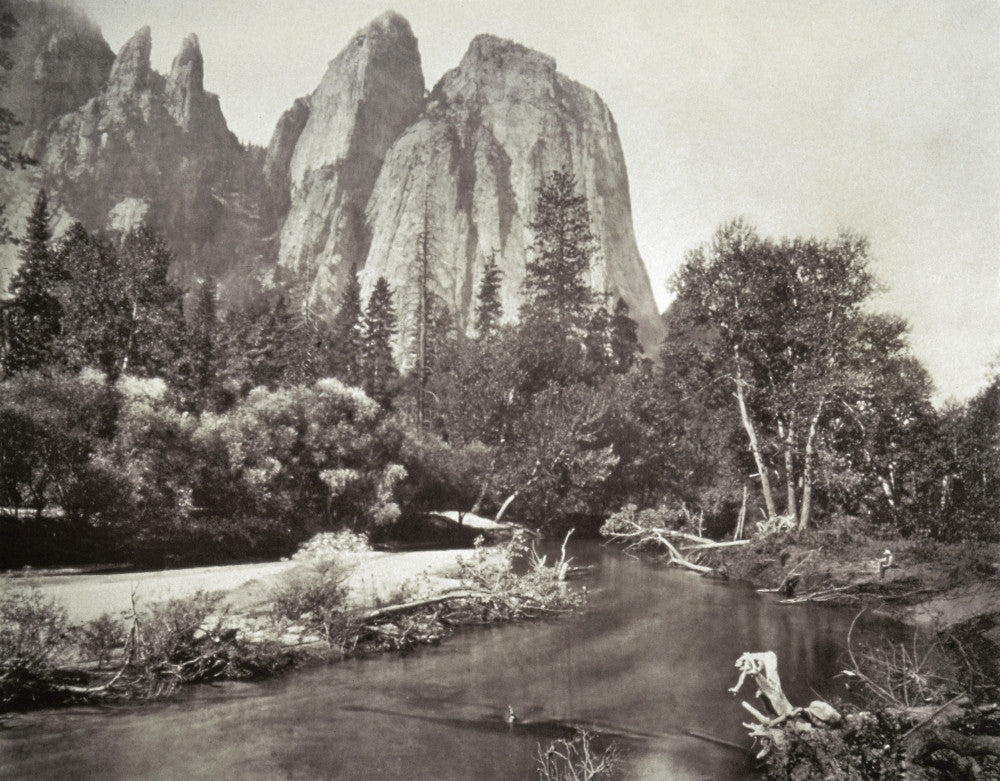 Cathedral Rocks Fine Art Print by Eadward Muybridge - Yosemite National Park