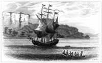 Henry Hudson's 'Half Moon' Engraving - Historic Nautical Art Print