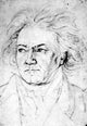 Ludwig Van Beethoven Pencil Drawing Fine Art Print by August Kloeber