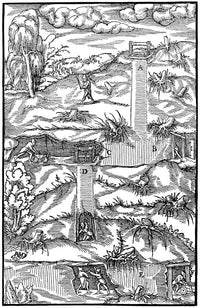 Agricola: Mine, 1556 - Cross-Section Woodcut Print | Posterazzi