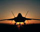 Silhouette of a F-22 Raptor Fine Art Print by Stocktrek Images