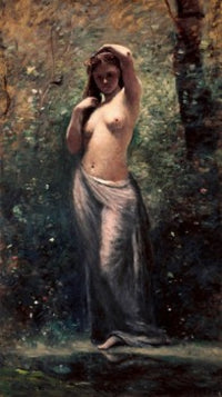 Nymph at the Source Fine Art Print by Jean-Baptiste-Camille Corot
