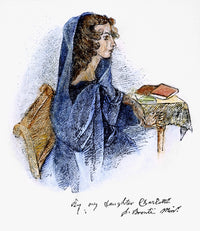 Ann Bronte Pencil Drawing Fine Art Print by Charlotte Bronte