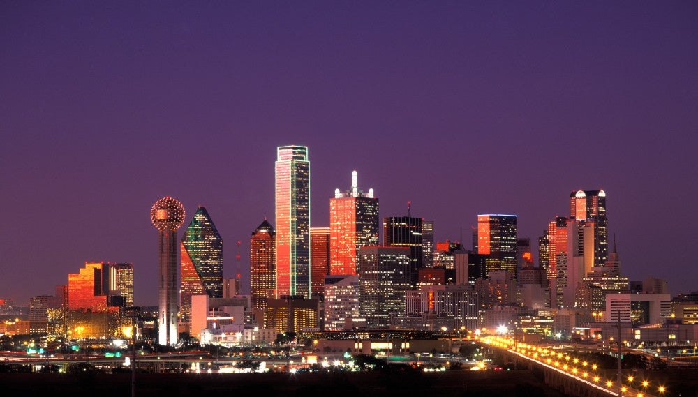 Dallas Skyline at Night Fine Art Print by Panoramic Images