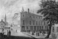 New York Federal Hall Historic Steel Engraving Poster Print