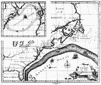 Gulf Stream Map Fine Art Print by Benjamin Franklin (1786)