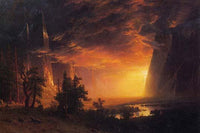 Sunrise in Yosemite Valley Fine Art Print by Albert Bierstadt