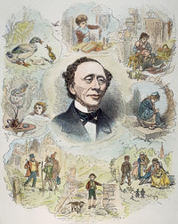 Hans Christian Andersen Fairy Tale Characters Wood Engraving Poster Print