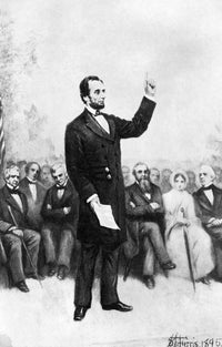 Abraham Lincoln Delivering the Gettysburg Address Fine Art Print