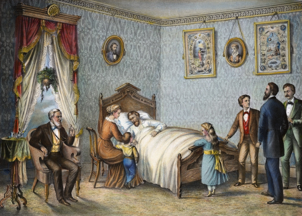 Visit The Sick, 1877 - American Lithograph by Granger Collection