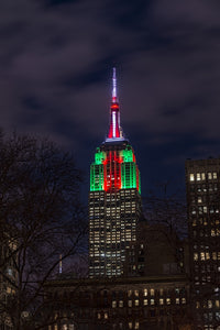 Empire State Building Christmas Colors Fine Art Print by F. M. Kearney