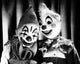 Close-Up of Two Clown Puppets Fine Art Print
