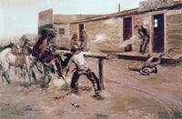 Death of a Gambler Fine Art Print by Charles Marion Russell