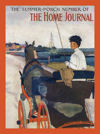 A Woman Driving a Horse-Drawn Carriage Fine Art Print by Edward Penfield