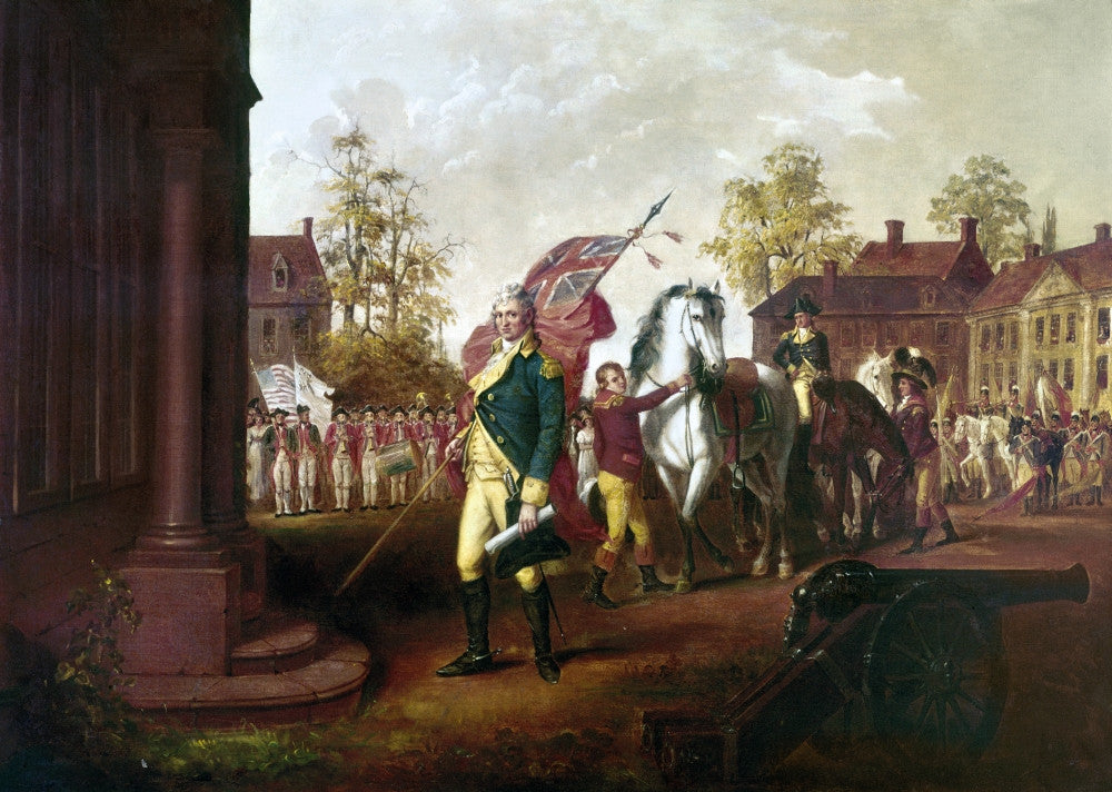 Colonel David Humphreys Presenting Colors at Yorktown - Fine Art Print