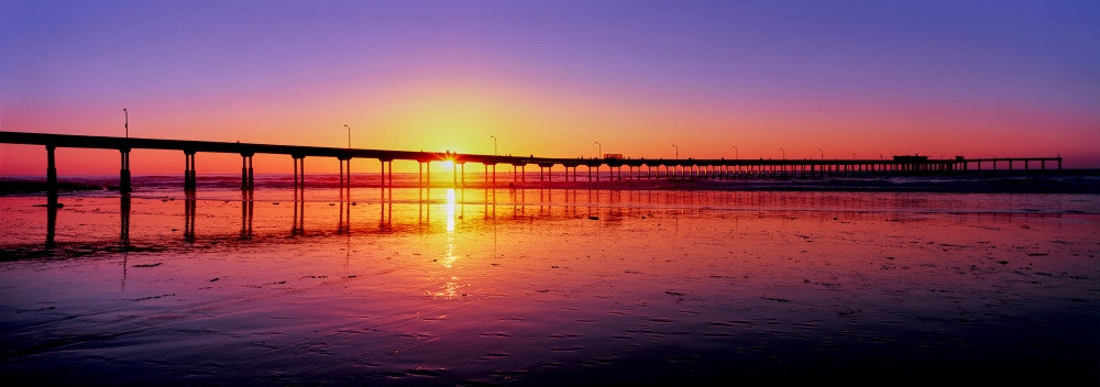 Ocean Beach Pier Sunset Fine Art Print - San Diego, California