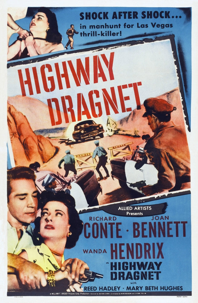 Highway Dragnet Movie Poster Art - 1954 Film Masterprint