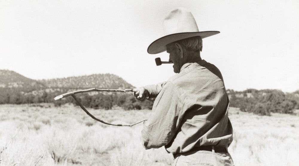 Well Witching 1940 Fine Art Print of Cowboy Dowsing in New Mexico by Russell Lee