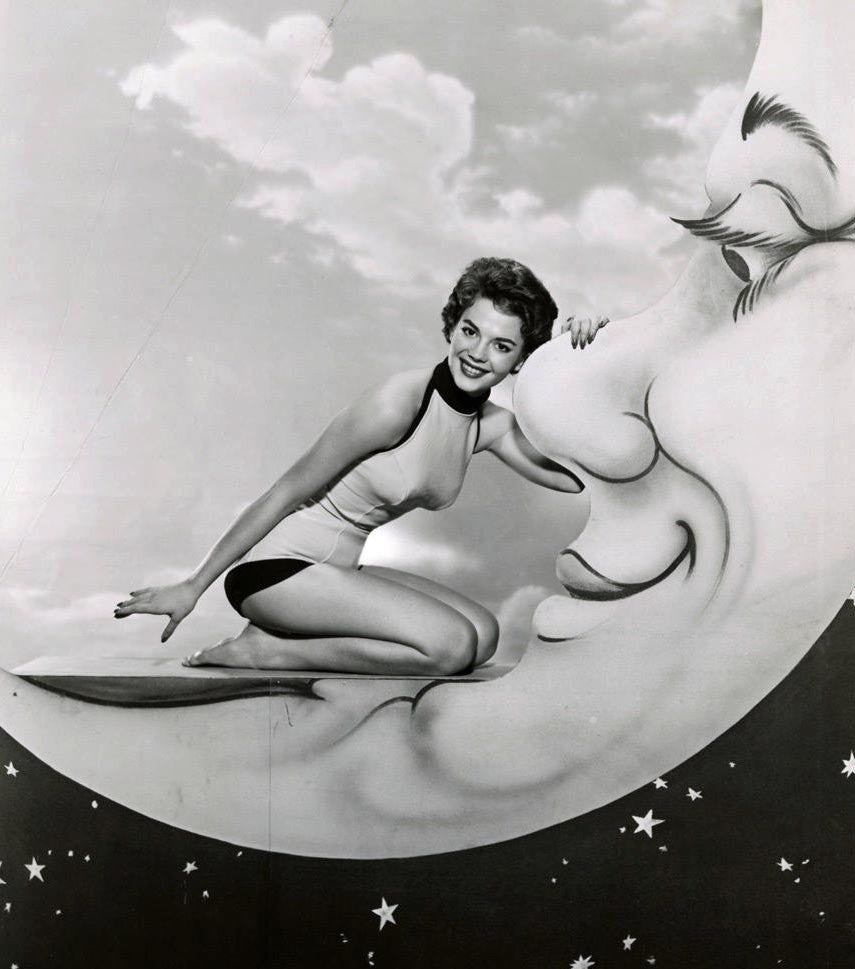 Natalie Wood Moon Black and White Photo Print