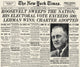 Presidential Campaign 1936: Roosevelt Re-Elected New York Times Front Page Fine Art Print