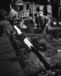Man Working in a Steel Mill Fine Art Print
