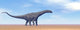 Large Argentinosaurus Dinosaur Walking in the Desert Poster Print