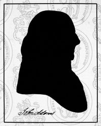 John Adams Silhouette Poster Print - Second President of the USA