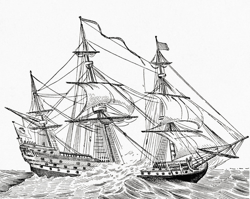 17th Century Spanish Galleon Fine Art Print by Ken Welsh