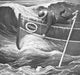 Lifeboat Saving a Man in Rough Seas Fine Art Print by John Short