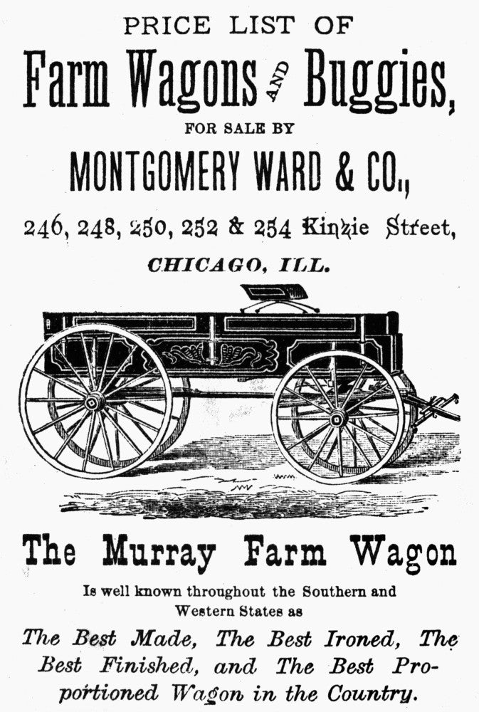 Wagon Advertisement Fine Art Print from 1875 - Murray Farm Wagon
