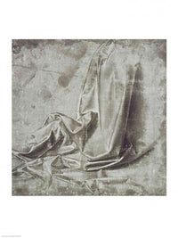 Drapery Study for a Kneeling Figure in Profil Perdu Fine Art Print by Leonardo Da Vinci