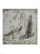 Drapery Study for a Kneeling Figure in Profil Perdu Fine Art Print by Leonardo Da Vinci
