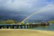 A Rainbow Over Hanalei Pier Fine Art Print by Kicka Witte