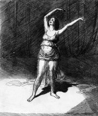 Isadora Duncan Etching by James Sloan - Fine Art Print