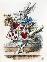 The White Rabbit as Herald Fine Art Print from Alice's Adventures in Wonderland