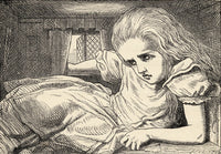 Alice Grows Too Tall for the Room Illustration by John Tenniel