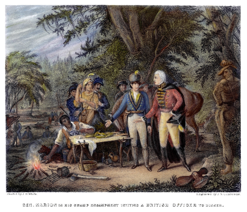 General Marion in His Swamp Encampment Fine Art Print