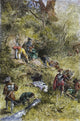 Ponce De Leon Seeking the Fountain of Youth 19th Century Print