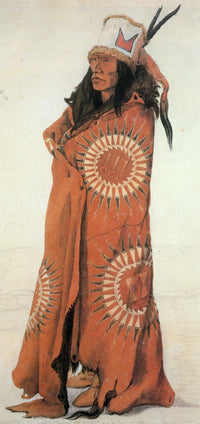 Native American Man in Painted Robe Fine Art Print by Science Source