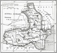 Map of Romania at the Outbreak of WWI Fine Art Print by Ken Welsh