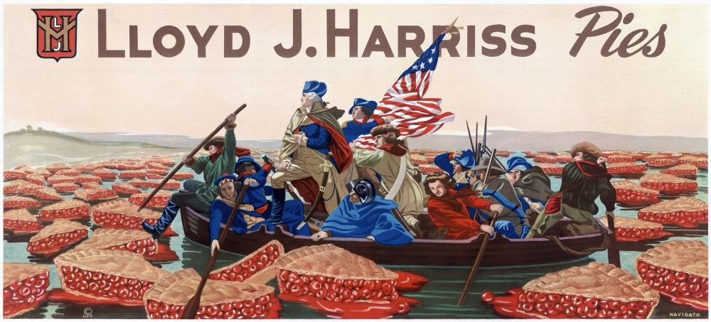 Ad: Pie 1947 Lithograph Print Based on Leutze's Artwork