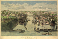 Oswego, New York 1855 Fine Art Print - Vintage Poster