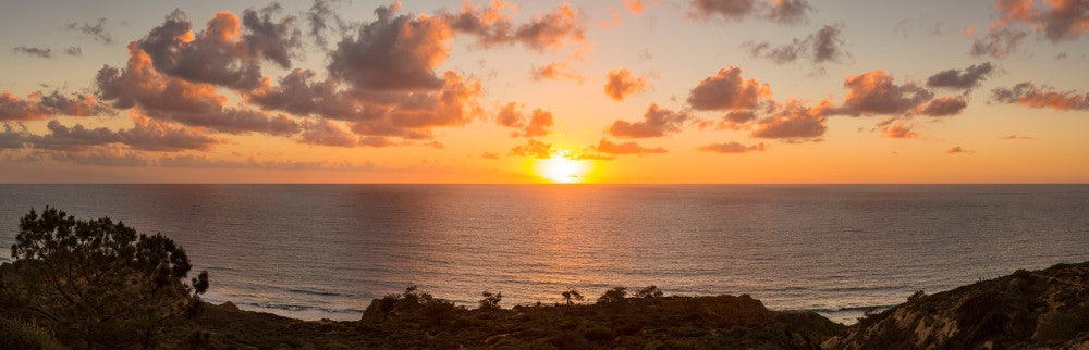 Sunset Over the Pacific Ocean Fine Art Print - Torrey Pines, San Diego