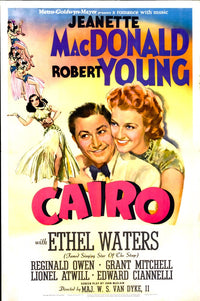 Cairo U Movie Poster Print featuring Robert Young and Jeanette Macdonald (1942)