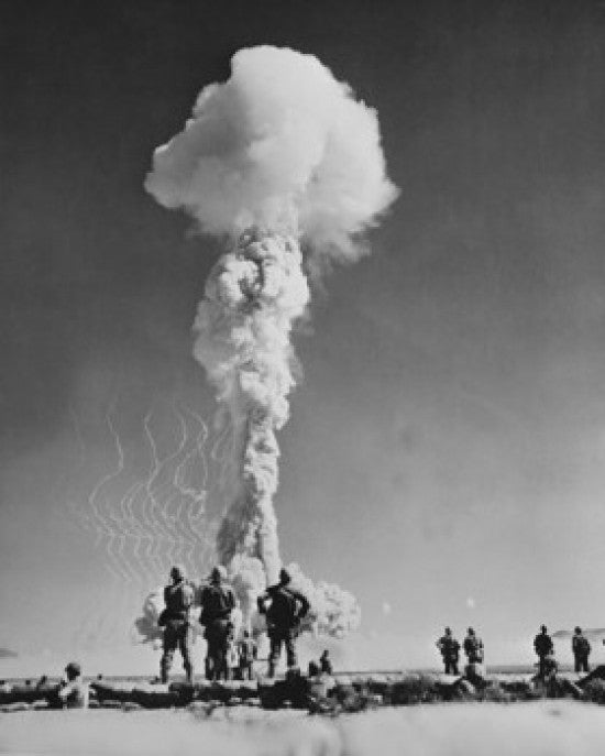 Atomic Bomb Testing in the Nevada Desert Fine Art Print