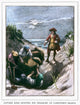 Captain Kidd Burying His Treasure Fine Art Print (C1900) by Granger Collection