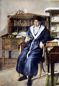 Hegel In His Study Fine Art Print by Ludwig Julius Sebbers