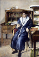 Hegel In His Study Fine Art Print by Ludwig Julius Sebbers