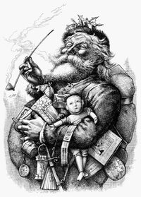 Nast: Santa Claus Fine Art Print (1880) - Wood Engraving by Thomas Nast