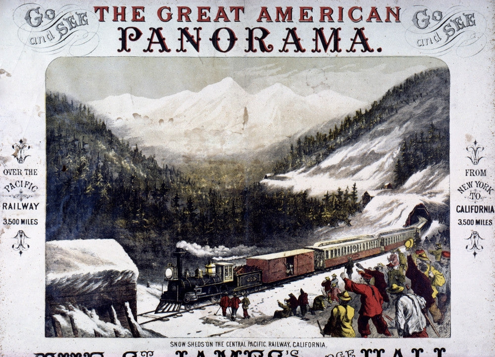 Transcontinental Railroad Lithograph Poster Print (1869)